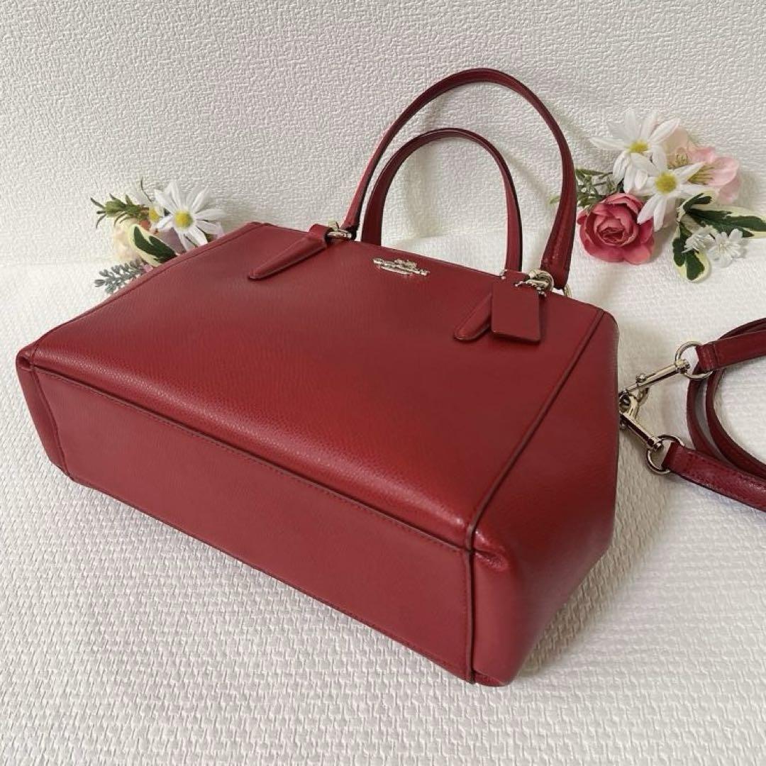 美品★COACH コーチ ショルダーバッグ 2WAY ハンドバッグ チャーム付き