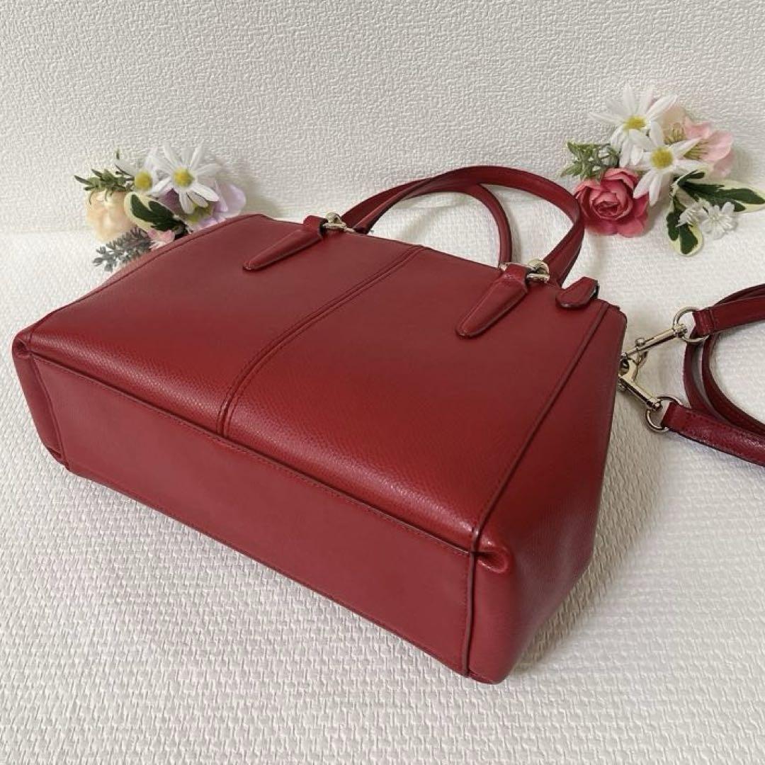 美品★COACH コーチ ショルダーバッグ 2WAY ハンドバッグ チャーム付き