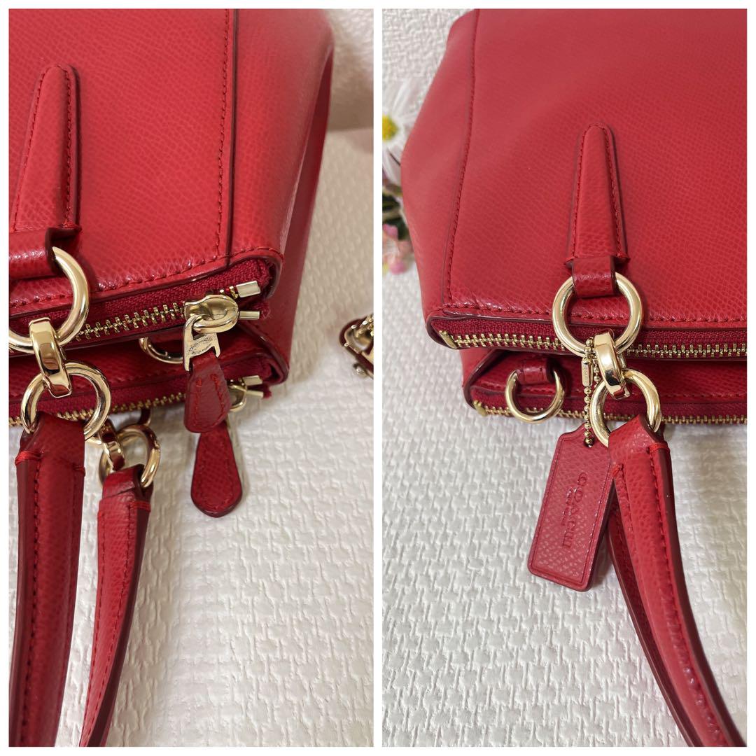 美品★COACH コーチ ショルダーバッグ 2WAY ハンドバッグ チャーム付き