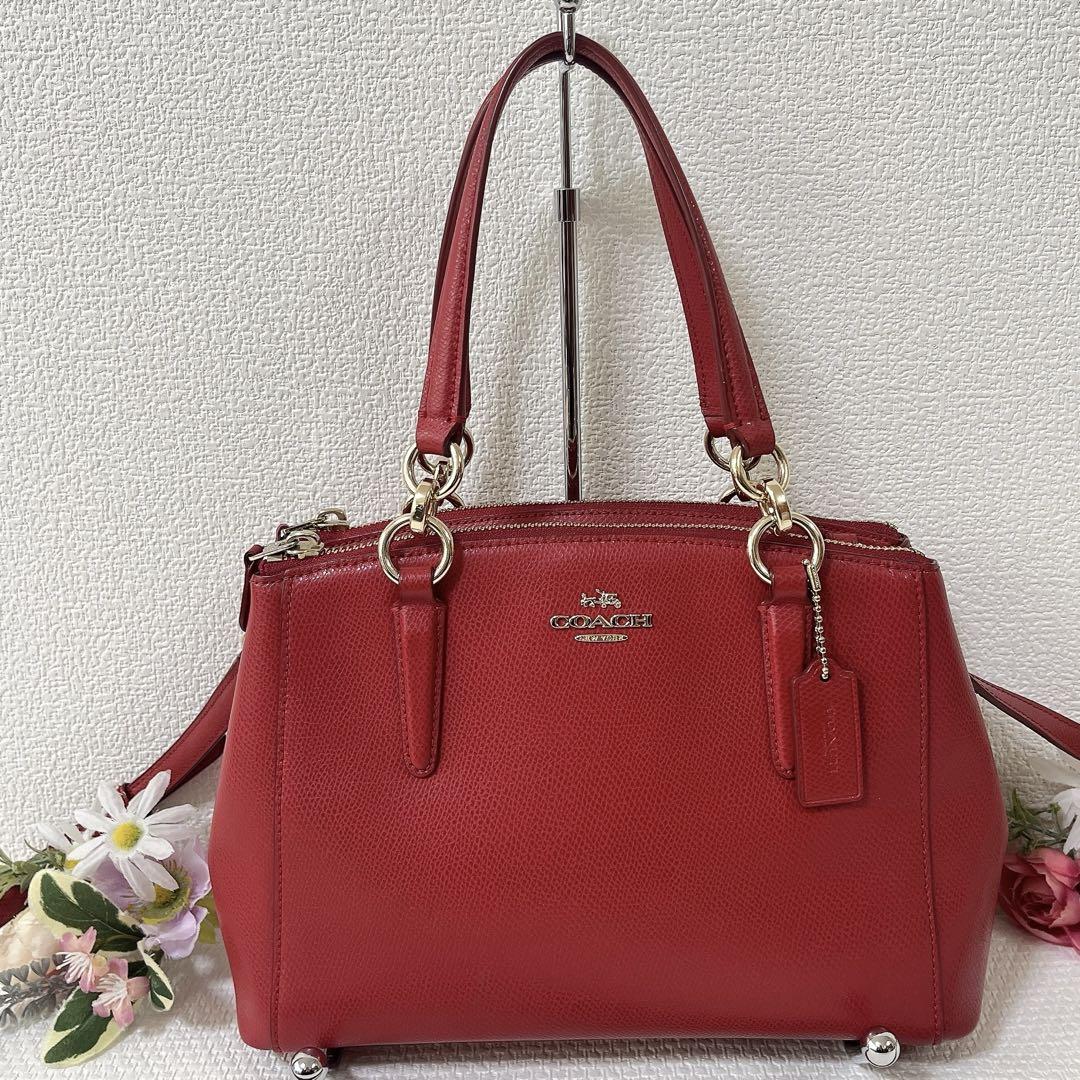 美品★COACH コーチ ショルダーバッグ 2WAY ハンドバッグ チャーム付き