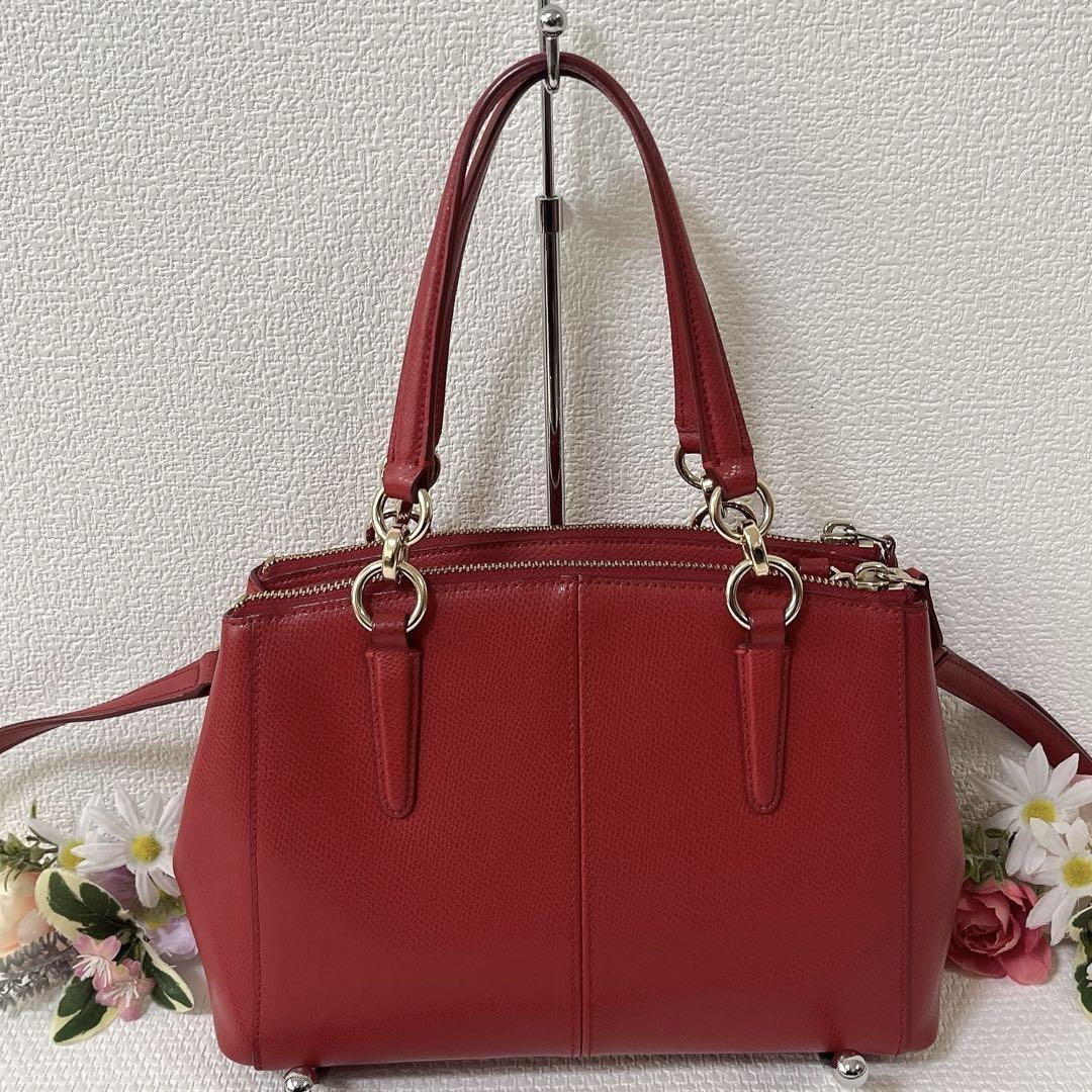 美品★COACH コーチ ショルダーバッグ 2WAY ハンドバッグ チャーム付き