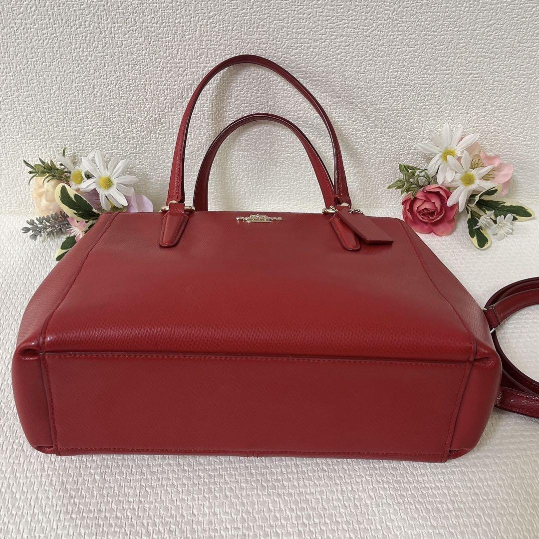 美品★COACH コーチ ショルダーバッグ 2WAY ハンドバッグ チャーム付き