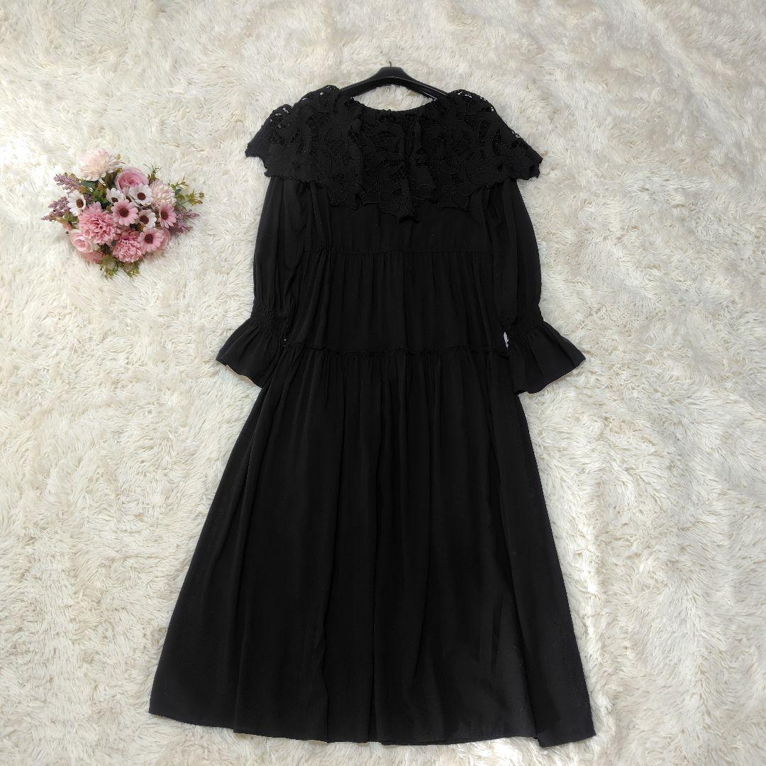 【美品♡近年モデル】グレースコンチネンタル カットワークティアードワンピース F 【美品♡近年モデル】グレースコンチネンタル カットワークティアードワンピース F