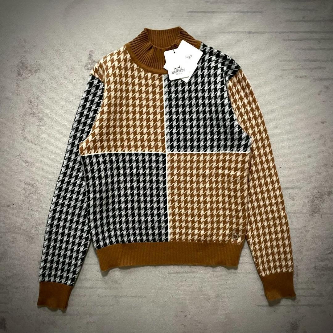 美品 19AW HERMES セリエ カシミヤ モックネック ニット 36
