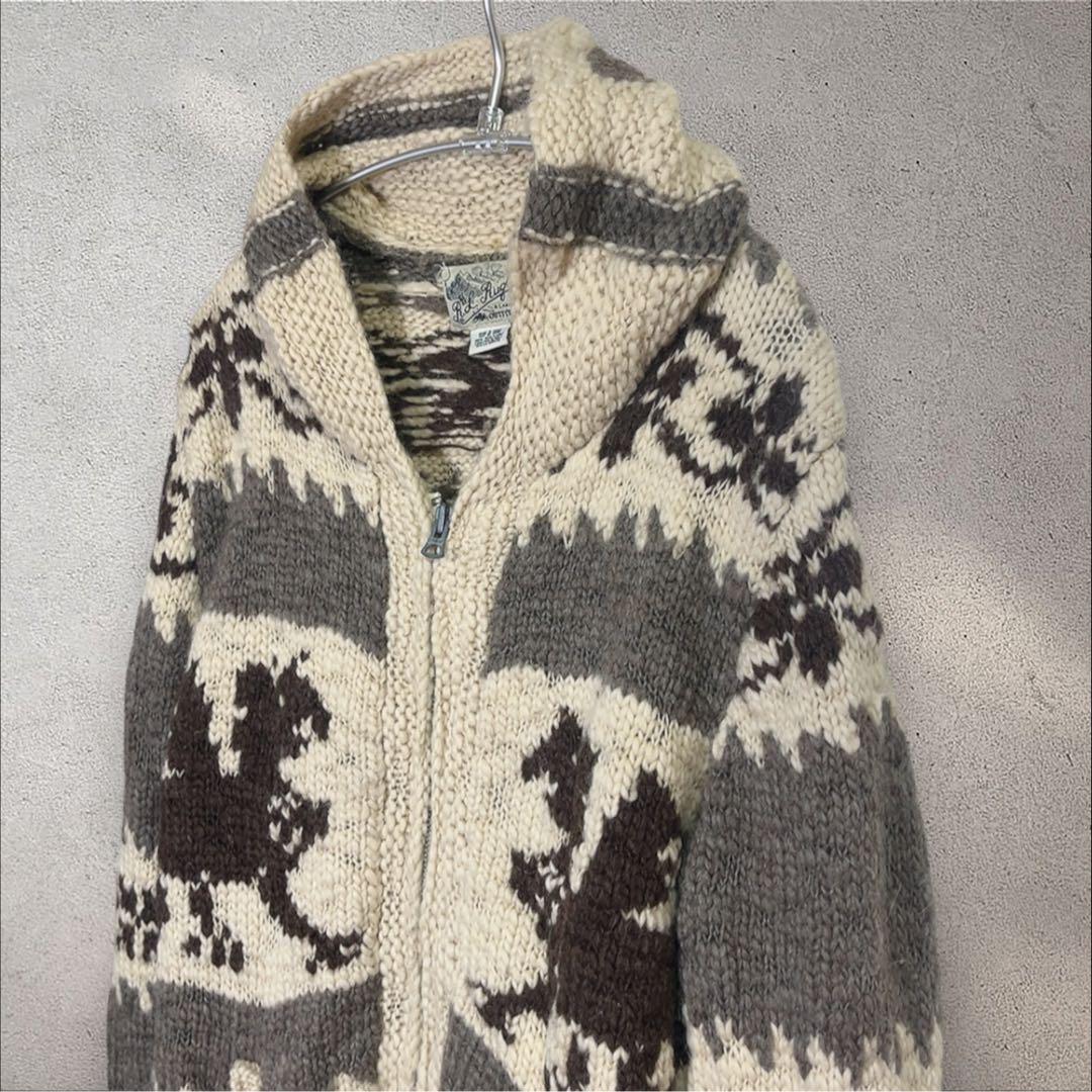 美品 ローレンラルフローレン ハンドニット カウチン カーディガン 肉厚 M 楽天市場】RL-90 手編み 90s ポロカントリー ラルフローレン