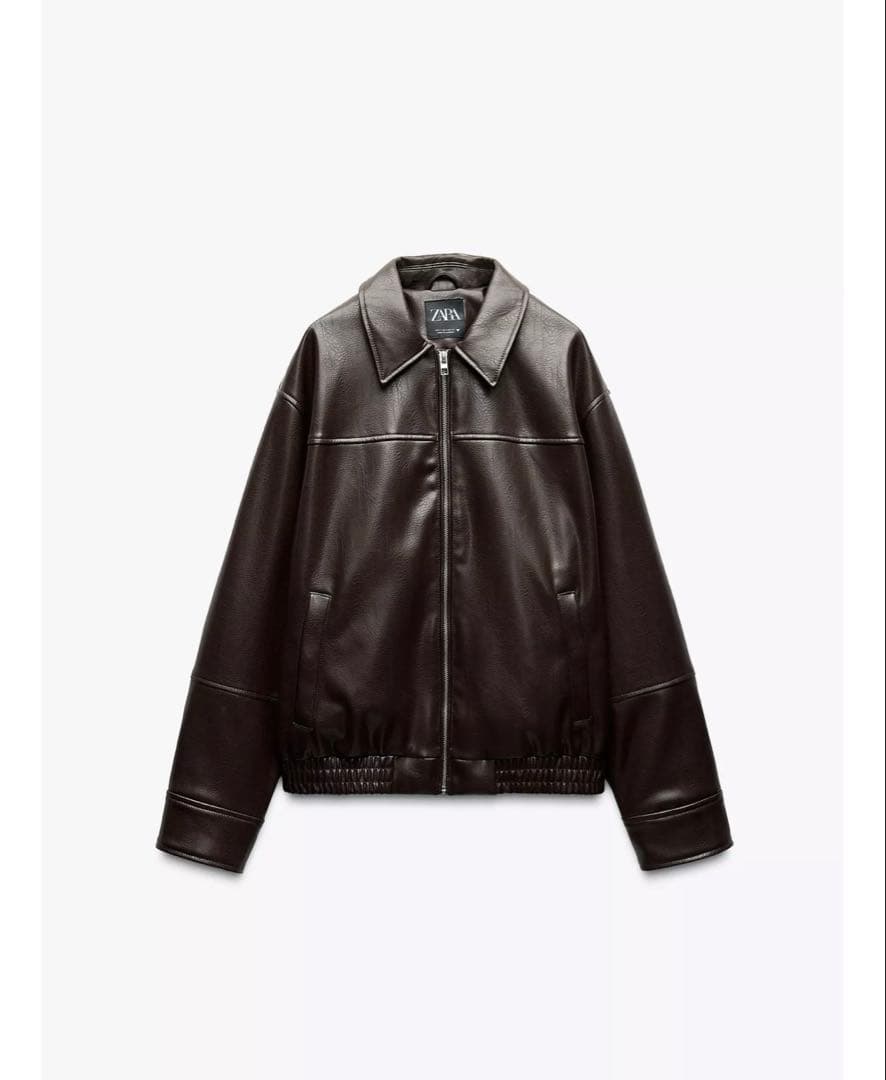 ZARA レディース 人気 フェイクレザー ボンバージャケット XSサイズ 新品