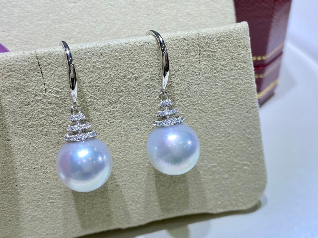 高級】天然南洋白蝶真珠 ピアス10-11mm k18 | givebacktickets.com