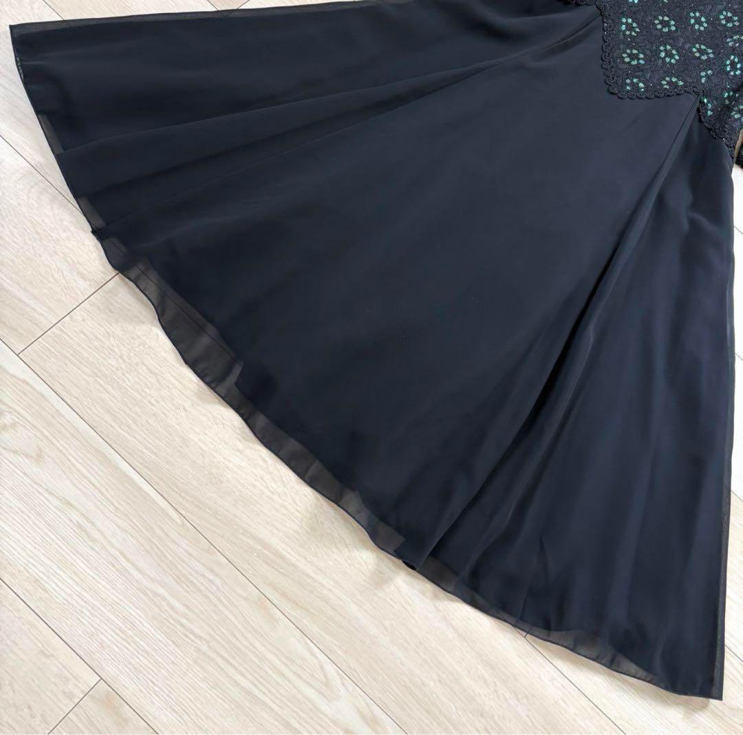 極美品✨希少 日本製 SUNLINE ワンピース ドレス 黒 パーティー