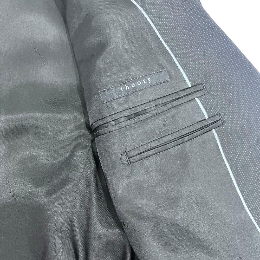 美品 theory セオリー ブラック　ストライプ　ビジネススーツ メンズ ３８