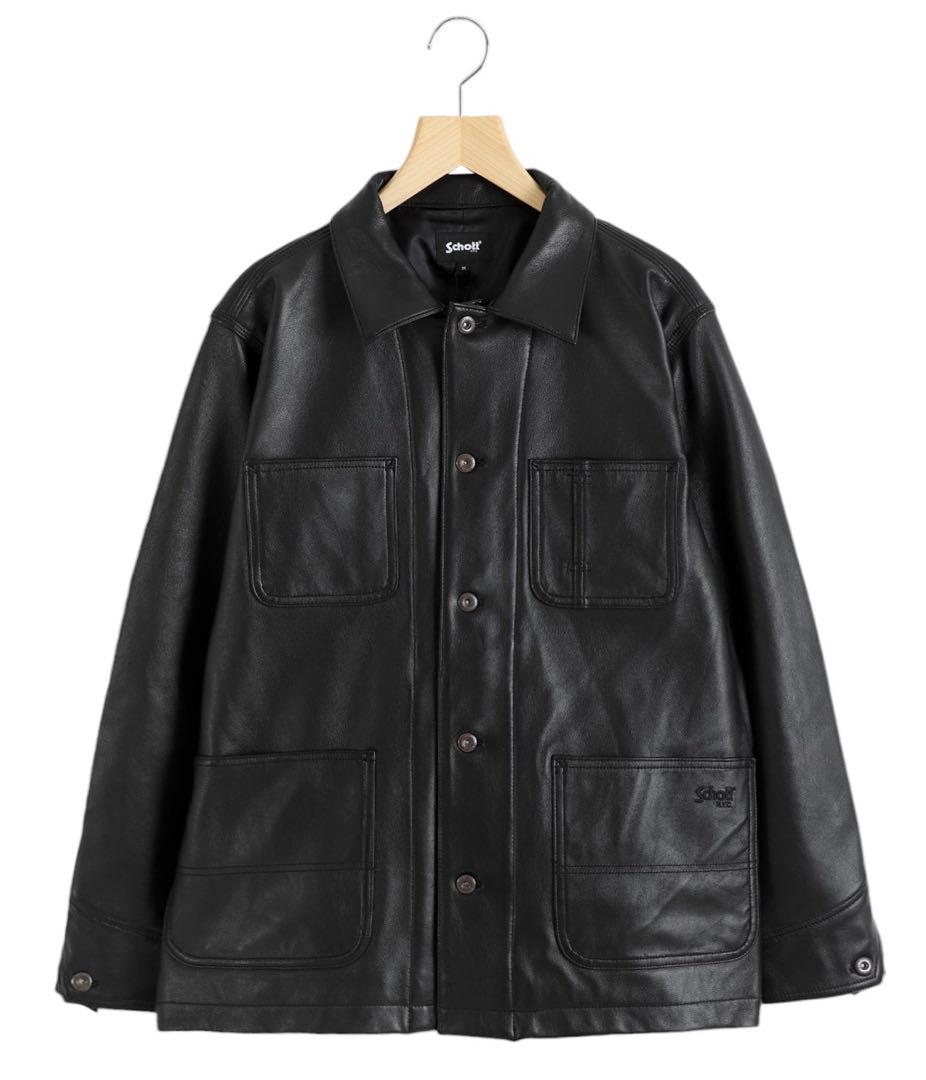 ジャケット・アウター Schott LAMB LEATHER COVERALL JACKET