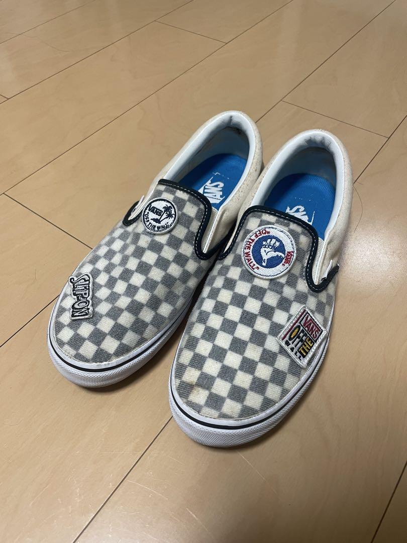 希少⭐︎ワッペンVANS チェック柄 スリッポン