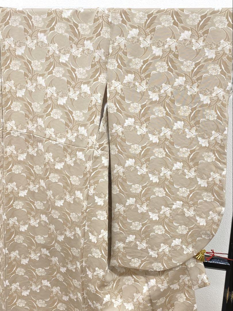 2尺袖 ポリエステル着物 袴用 ジャガード くすみカラー 80a36404dae13acdd5f772cb18fb1d