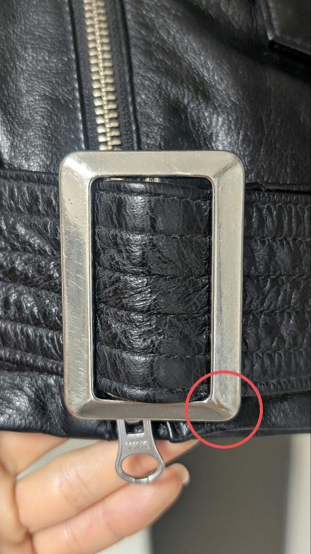 KADOYA ブラックレザーライダースジャケット