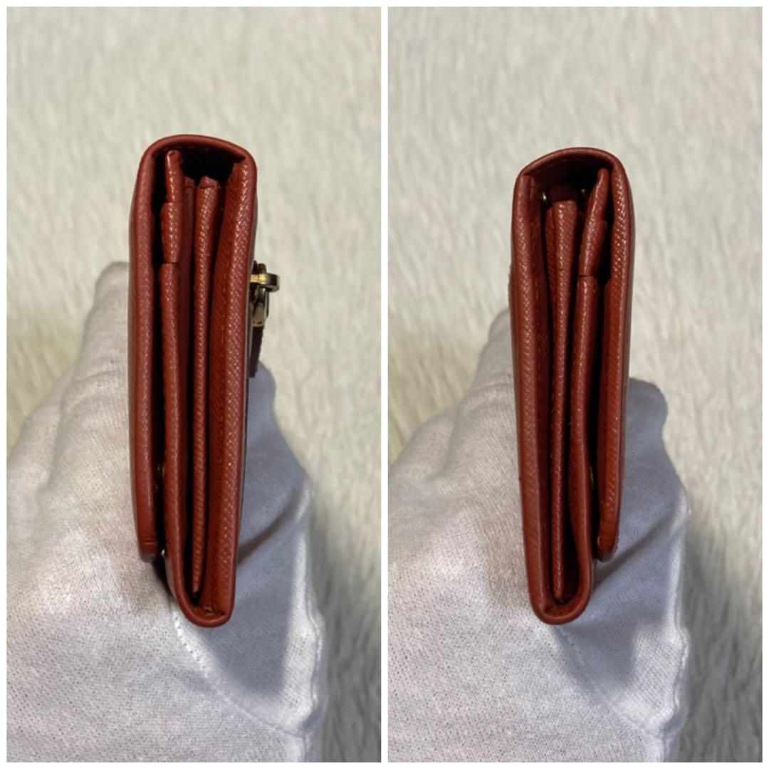 月末限定 希少　PRADA プラダ　長財布　茶色　ギャランティ　付属品　箱