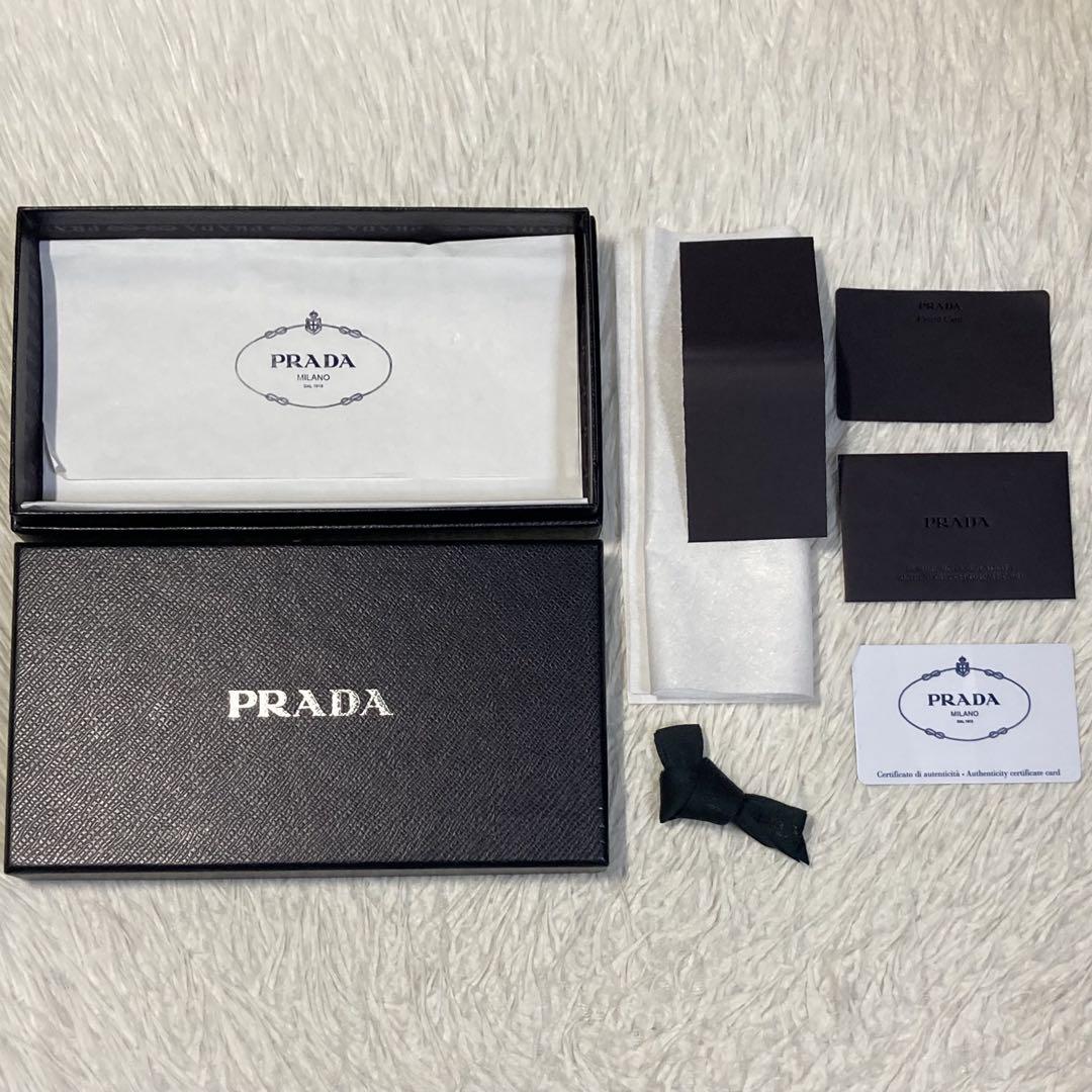月末限定 希少　PRADA プラダ　長財布　茶色　ギャランティ　付属品　箱