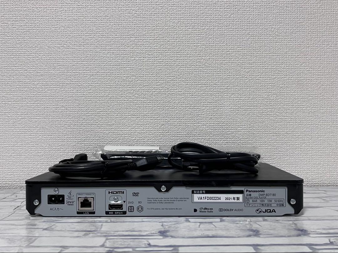 2021年製　パナソニック　ブルーレイプレイヤー　DMP-BDT180