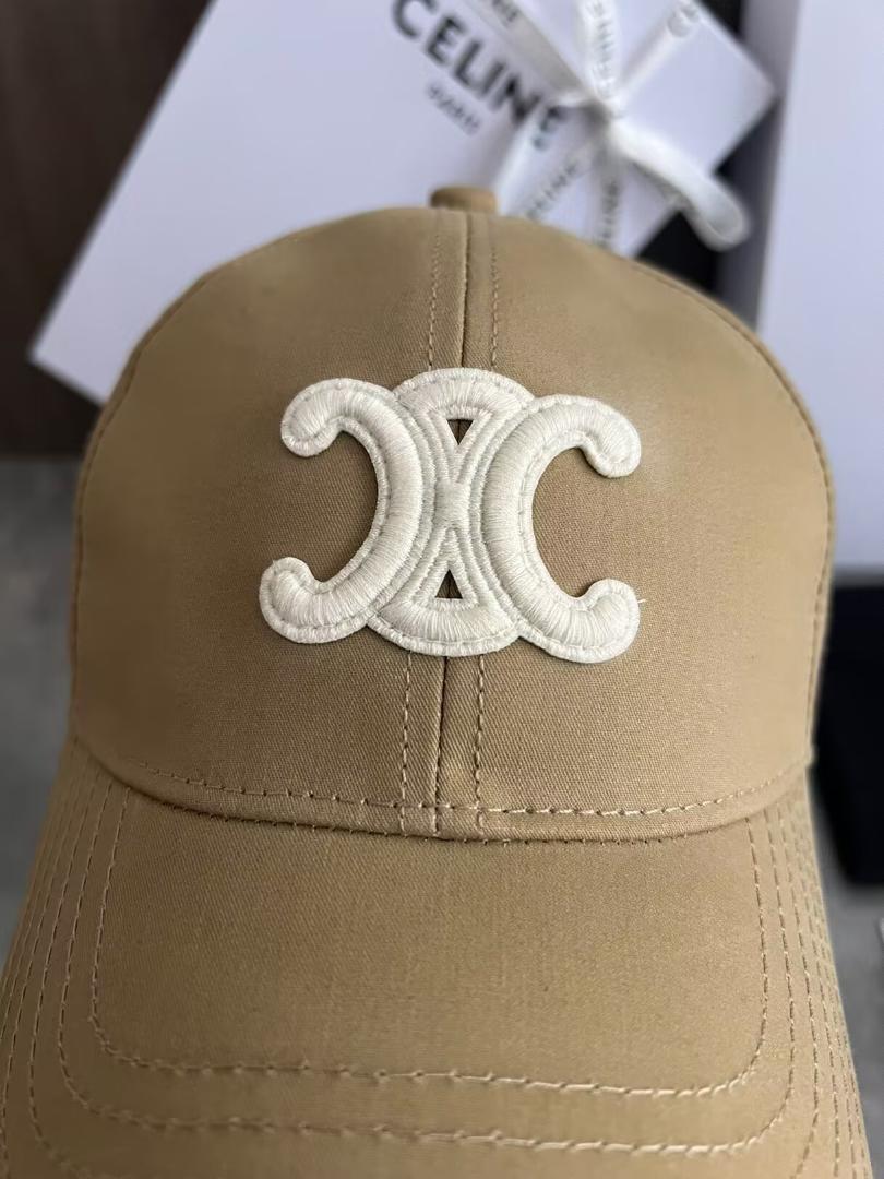 CELINE セリーヌ ベースボール コットン ロゴ キャップ