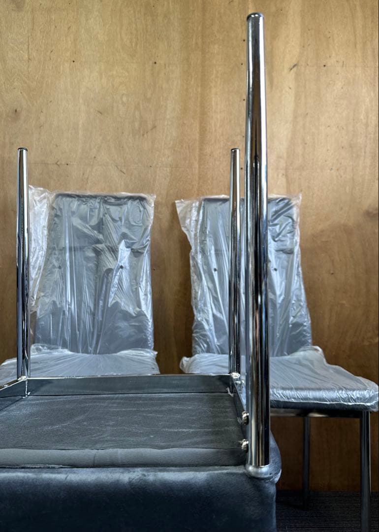 新品 未使用品 ダイニングチェア インテリア 椅子 4脚セット グレー