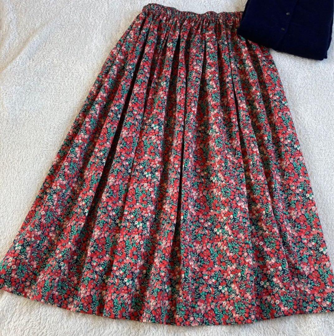 リバティ ウィルトシャー ロングスカート かぐれ ポンデシャロン テチチ 好きに SIZE