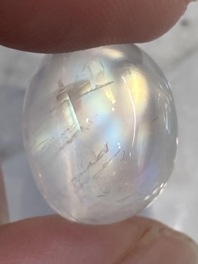 【超大粒】約15ct レインボームーンストーン ルース 激レア 虹がよく出る