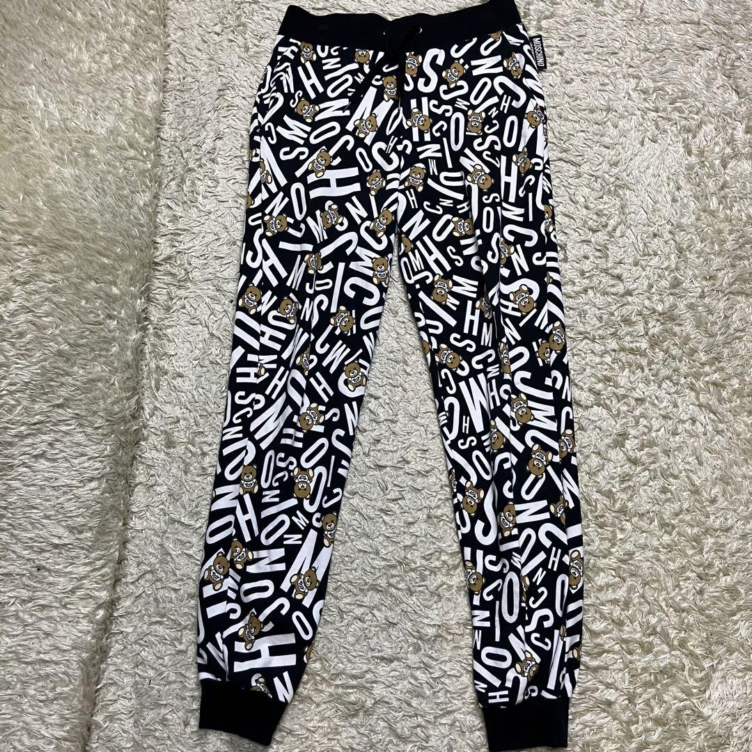 モスキーノ 定価7万円 セットアップ ベア 総柄 パーカー ジョガーパンツ 画像13