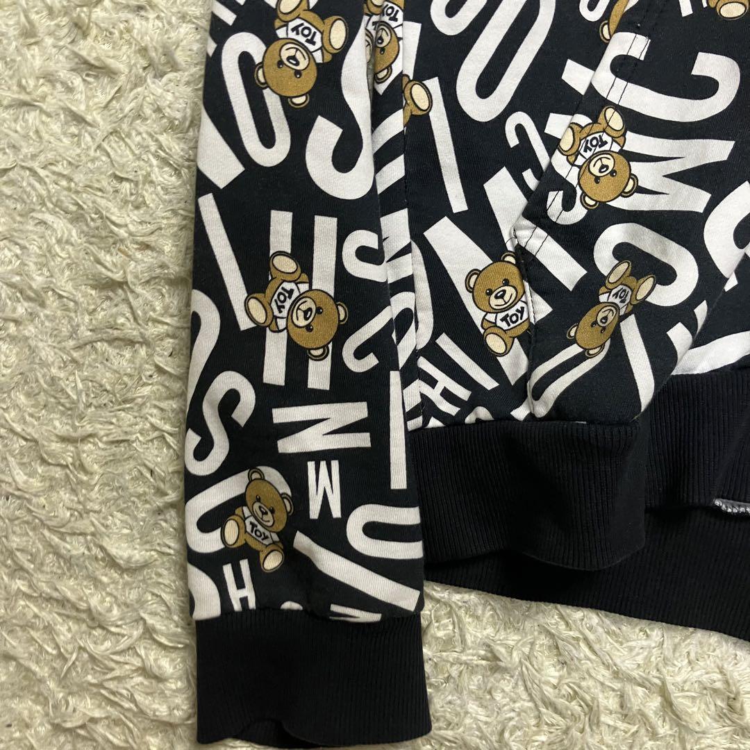 モスキーノ 定価7万円 セットアップ ベア 総柄 パーカー ジョガーパンツ 画像6