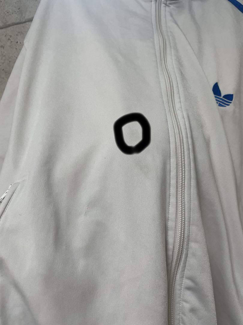 古着　adidas トラックジャケット ホワイト ジャージ 3本ライン