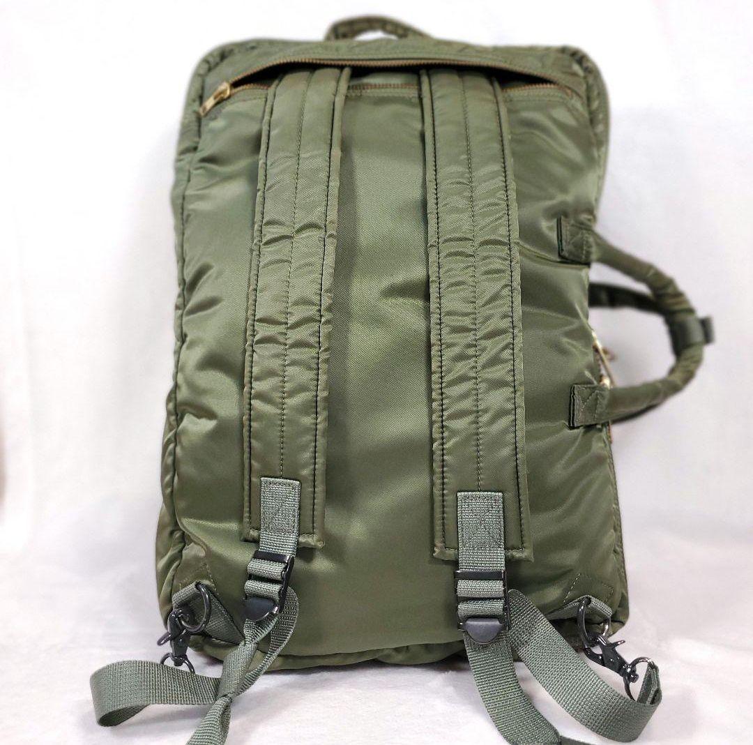 【美品】ポーター タンカー 3way 二層 ブリーフケース セージグリーン