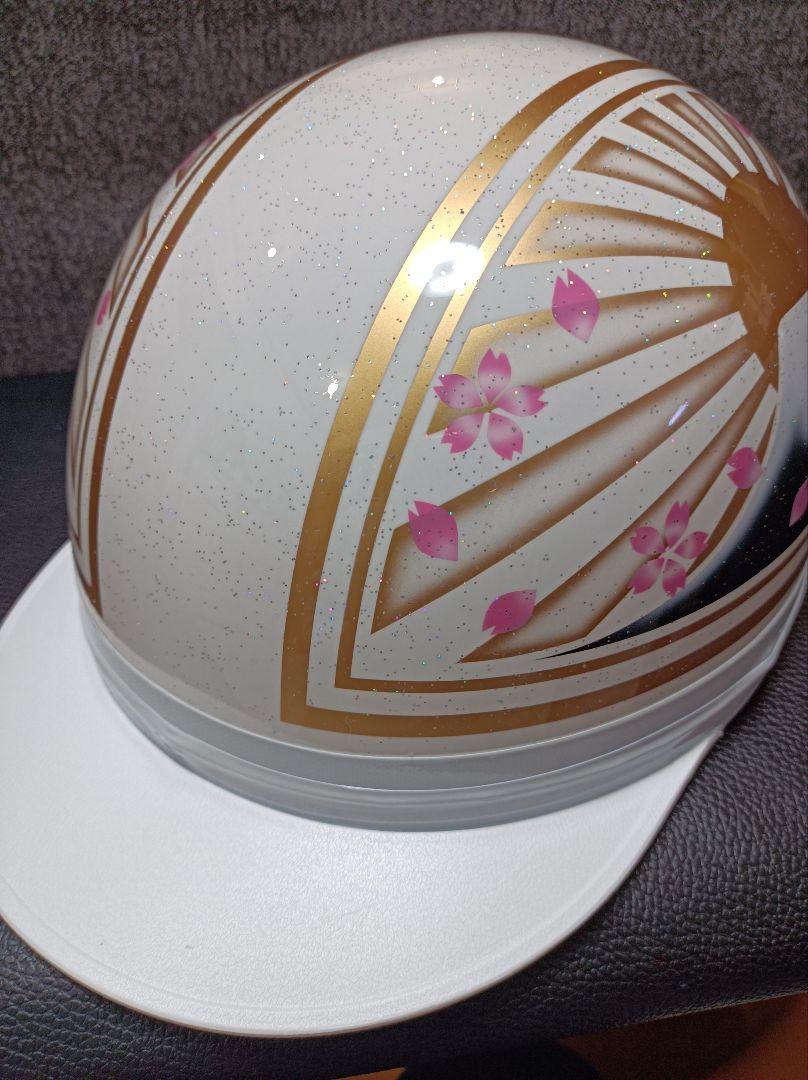 カスタムコルク半　白金富士日章　桜花　七色ラメ