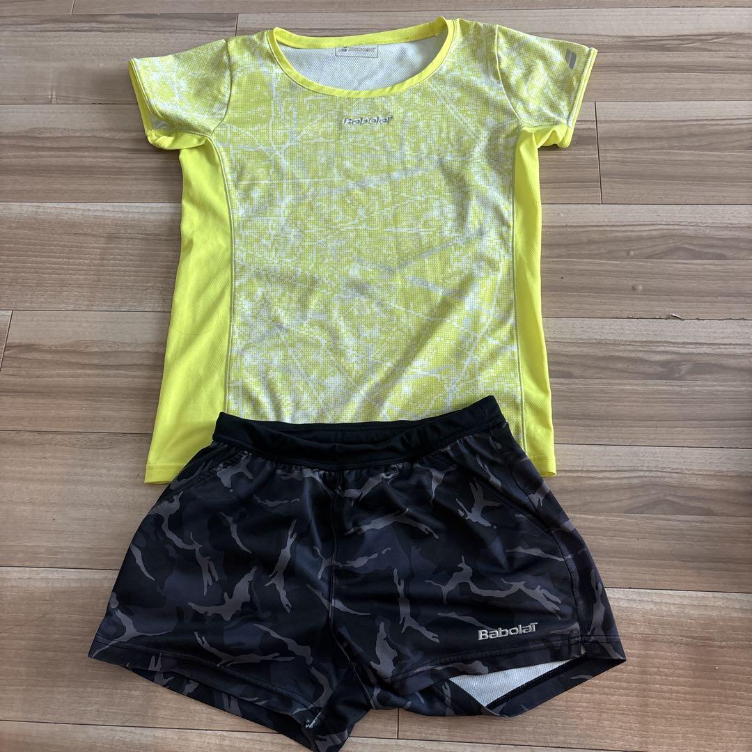 バボラ　テニスウェア　上下セット Babolat バボラ レディス テニスウェア 上下セット 半袖Tシャツ