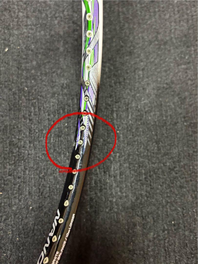 ジャンク品　NANORAY 200 バドミントンラケット 4U G5