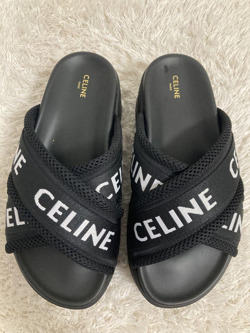 極美品 セリーヌ CELINE ブラック スライドサンダル 37 - メルカリ