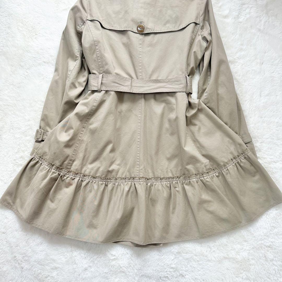 美品✨レッドヴァレンティノ　トレンチコート　ベルト　シルク　コットン　フリル　L