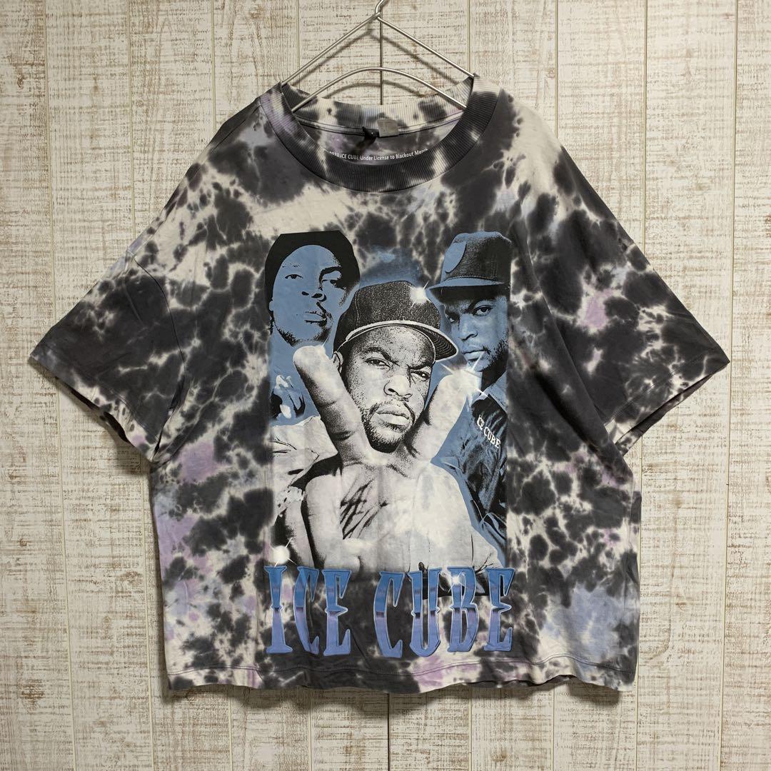 ICE CUBE ラップT ブラック系タイダイ　L ヒップホップ　ストリート
