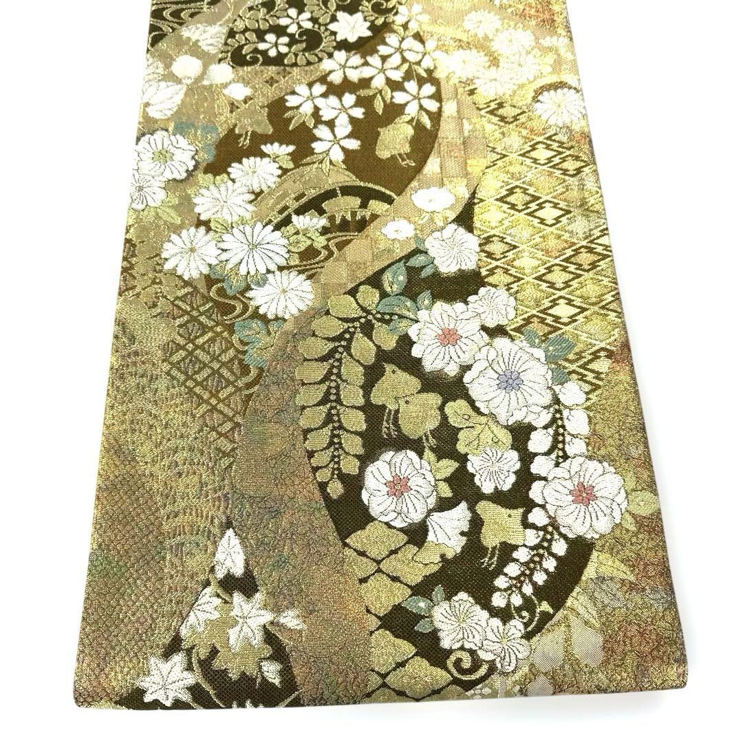 帯1715 ○やまと誂製 高級 正絹 六通 袋帯 辻ヶ花 千鳥 - メルカリ