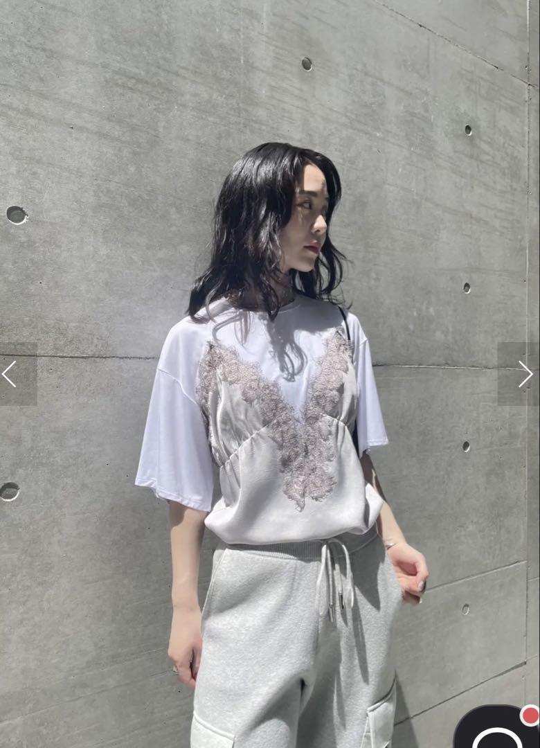 トップス MEDI SATIN DOCKING TUNIC TEE