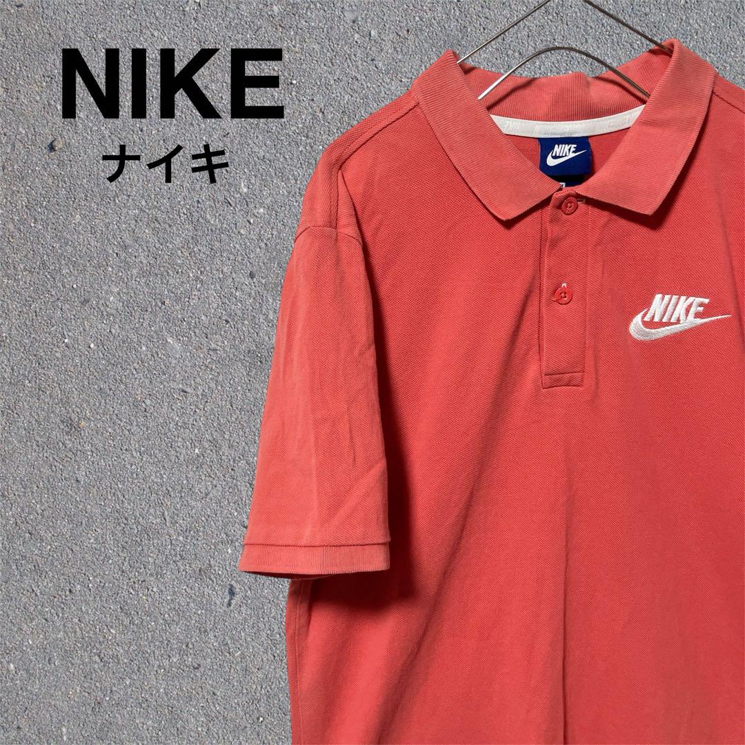 NIKE ナイキ 刺繍ロゴ スウッシュ 半袖ポロシャツ Mサイズ
