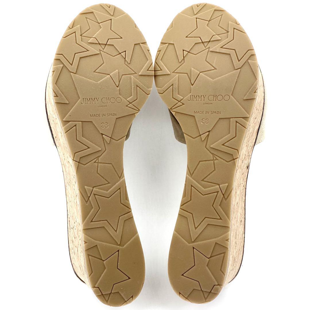 未使用✨JIMMY CHOO DEEDEE 80 ウェッジソールサンダル 38