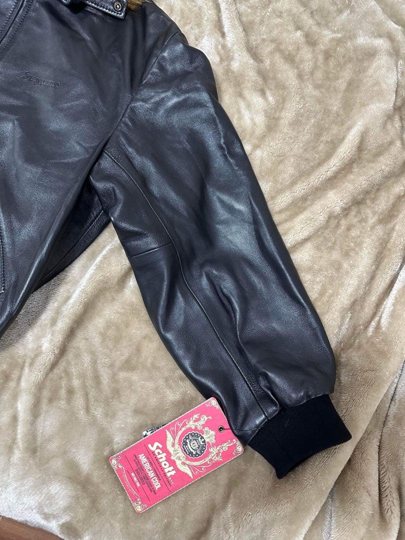 Supreme Schott Hooded Leather Bomber S 黒 Supreme Schott Hooded Leather Bomber S 黒