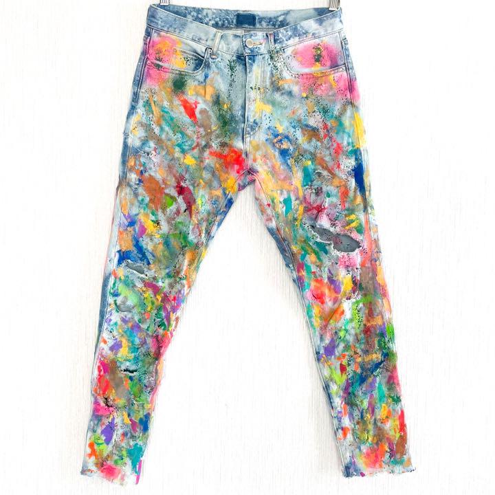 TOYAMAde. y10a4 ART jeans ペイントダメージジーンズ
