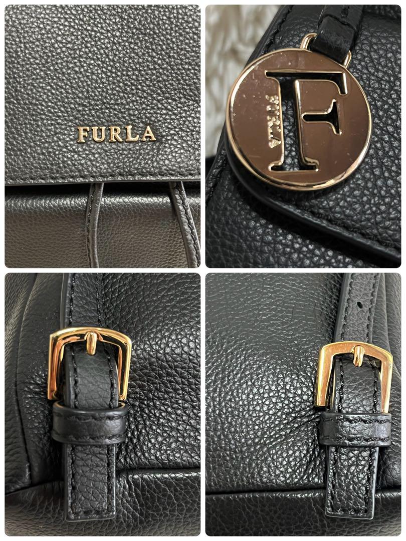 【一部予約！】 美品 フルラ リュック 巾着 シボ革 ノエミ 本革 リュック FURLA バッグ
