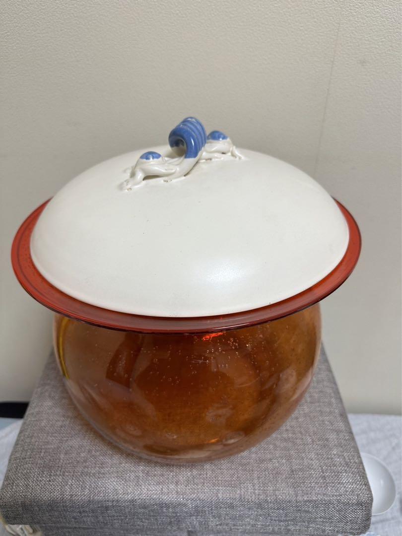 容器器蓋付き瓶ガラスポット