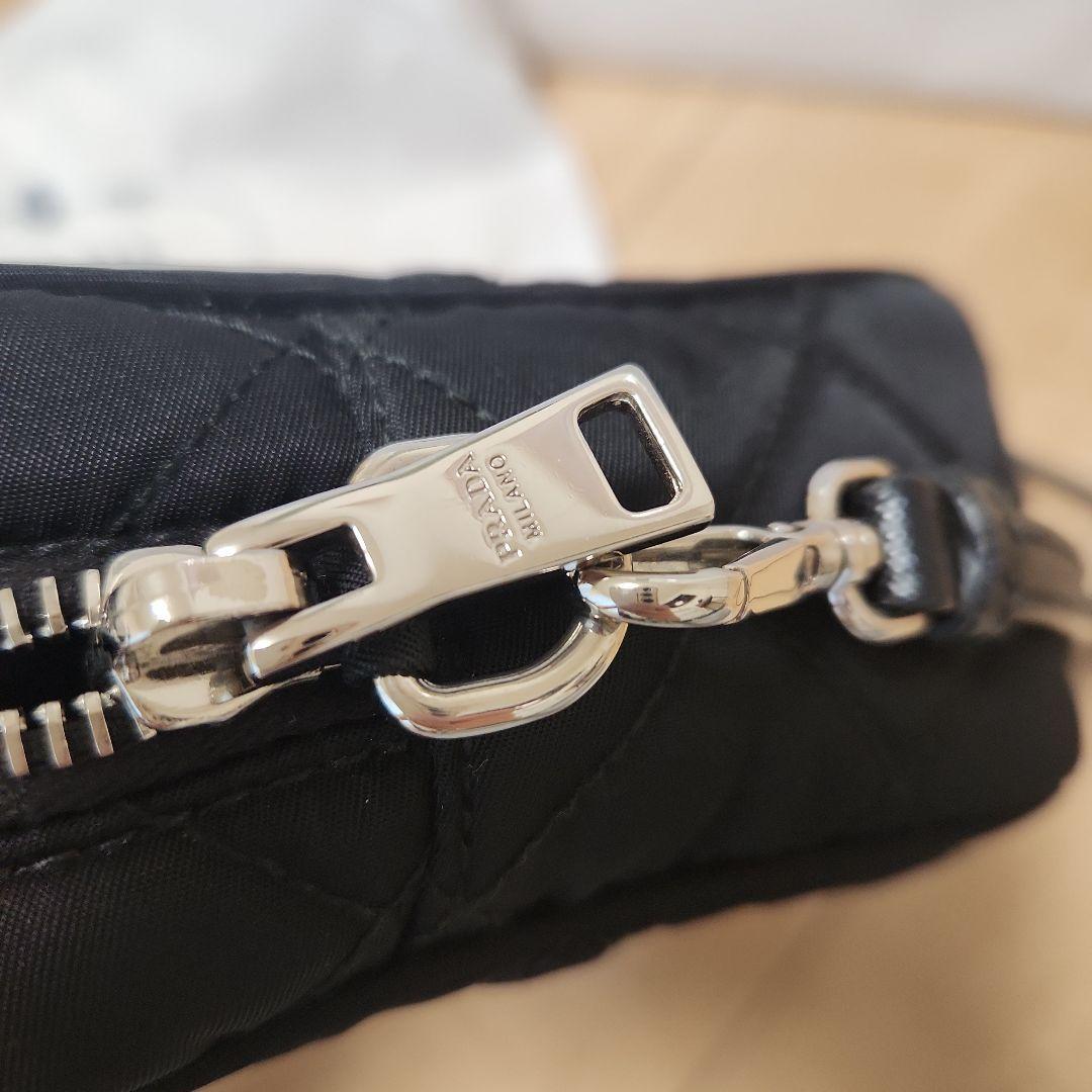 PRADA プラダ ナイロン ブラック シルバー金具 2WAY チェーン 画像5