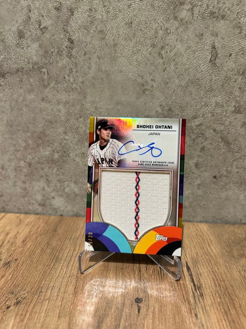 大谷翔平　サインカード　topps wbc ジャージカード　MVP