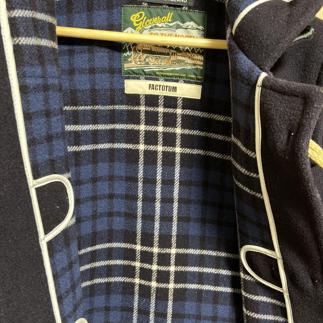 ファクトタム×グローバーオール ダッフルコート ネイビー