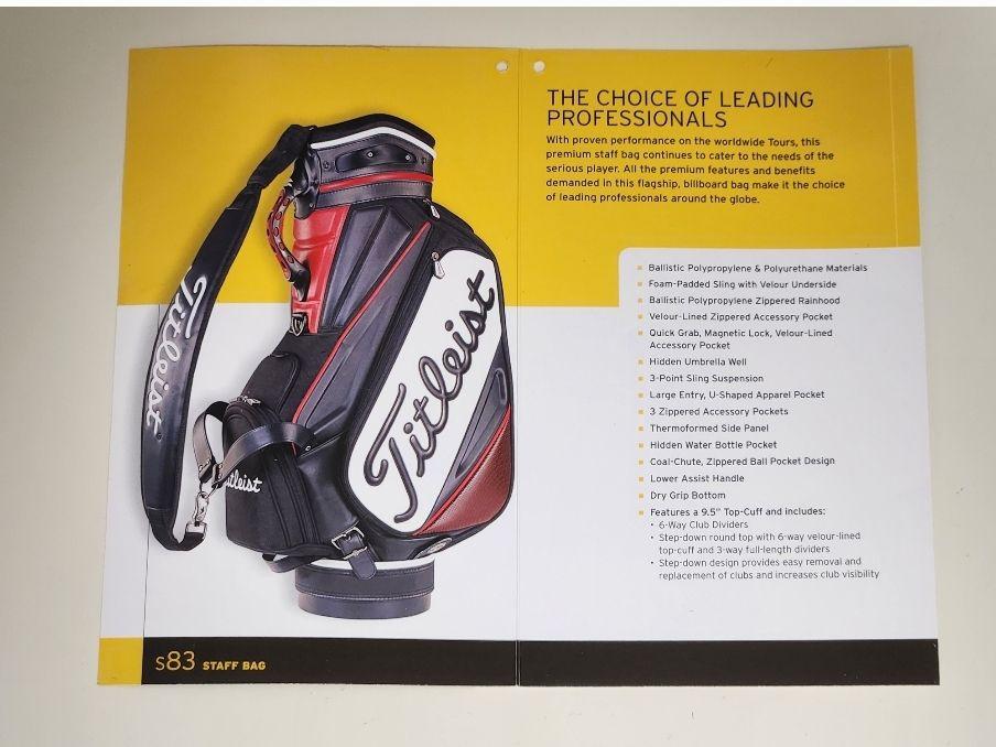 Titleist 9.5 STAFF BAG S83-1 ツアーモデル フ－ド付