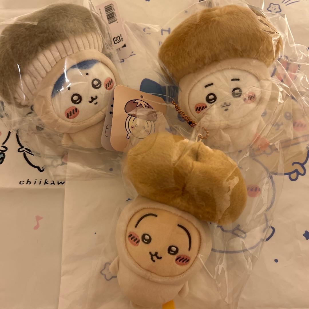 ちいかわ 季節だもんマスコット ハチワレ うさぎ ぬいぐるみ 秋 ちいかわ水族館グレイ パーカー サービス NEXPOTALLINN_EU