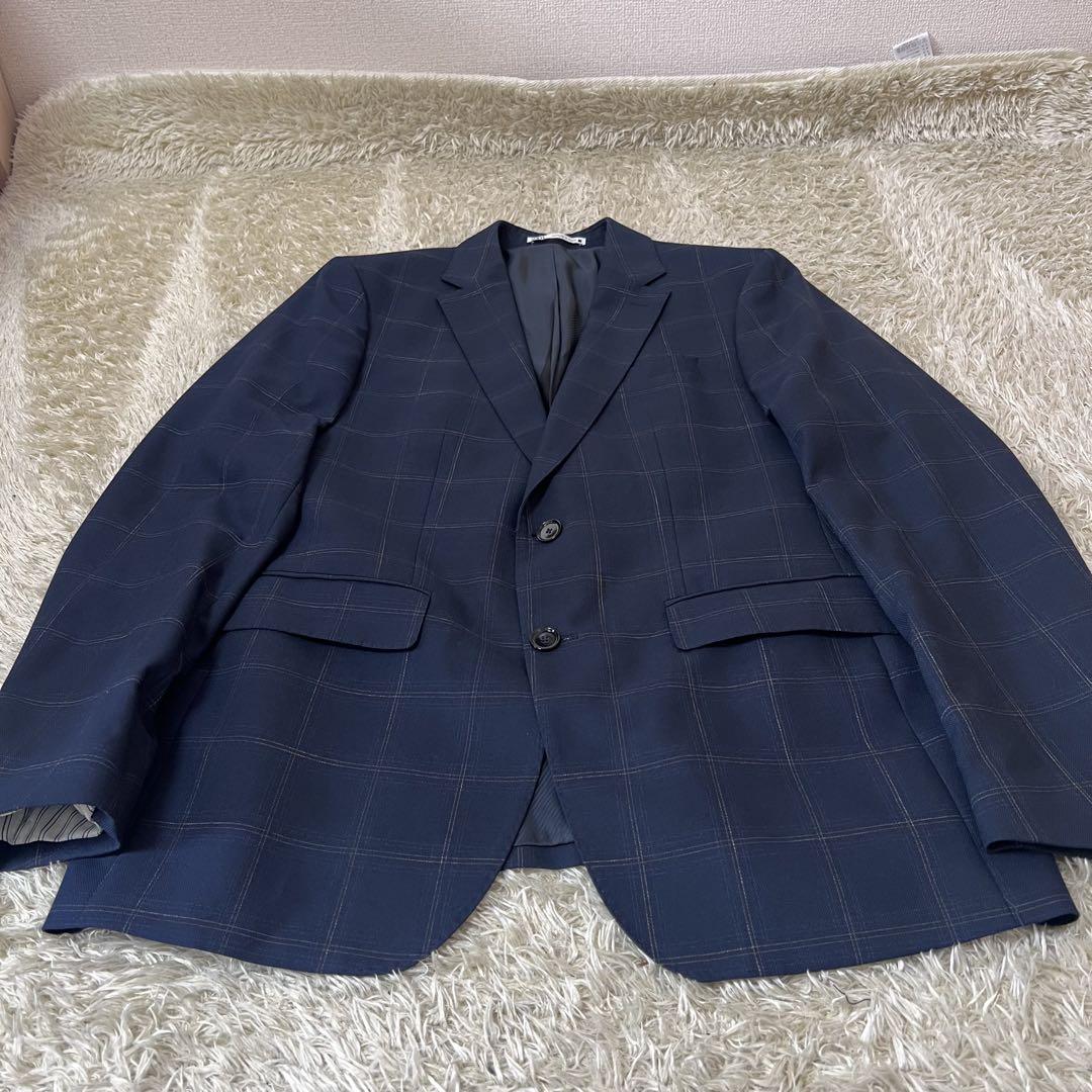 ☆美品☆ZARA ザラ　スーツセット　52XL　ネイビー、ウインドウぺン