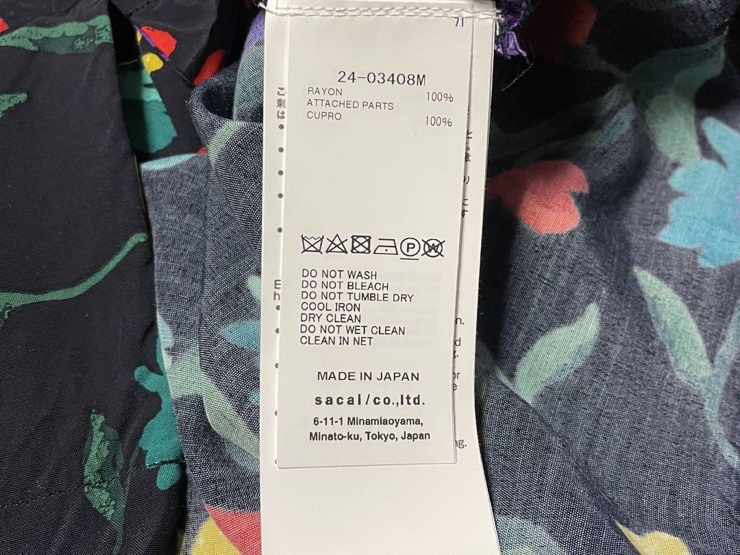 sacai サカイ 24SS Floral Print Shirt サイズ1