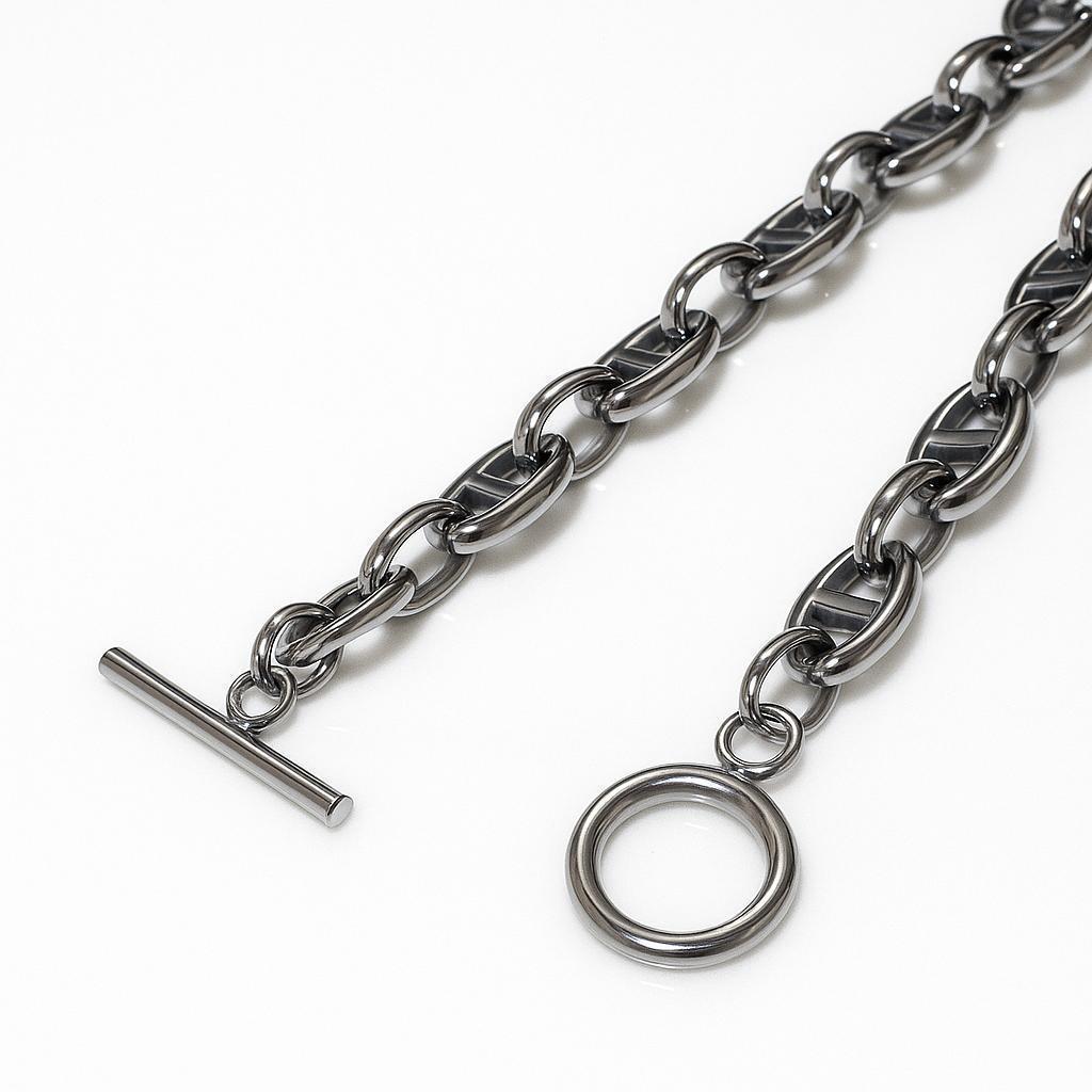 チェーンブレスレット Tバー　20cm ジュエリー　　バングル CHAIN BRACELET T-BAR [HORSESHOE] / ホースシューチェーン